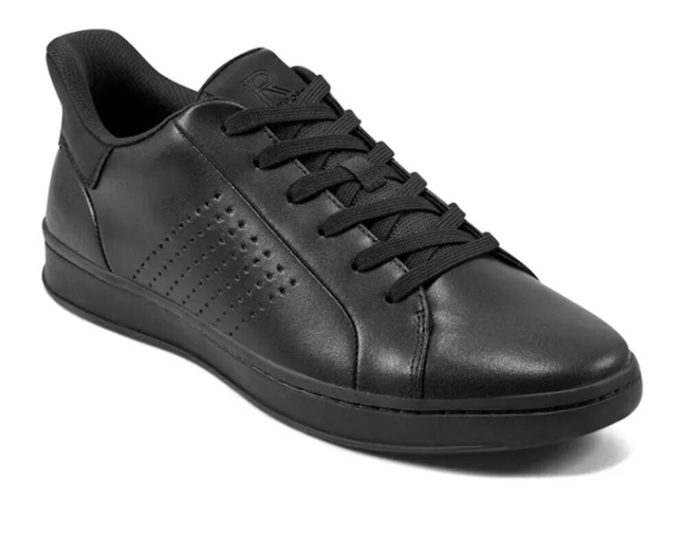 Rockport Shoes Men's Size 10.5 Black RM NASH2 Leather Casual Sneakers New Box